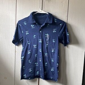 Little boys 7/8 children’s place palm tree dress shirt
